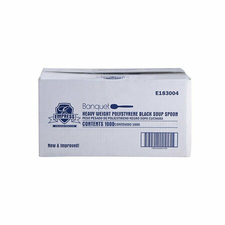 EMPRESS Heavy Weight Soupspoon Polystyrene Black Dense Pack, 1000PK E183004